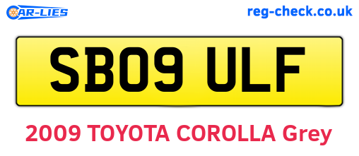 SB09ULF are the vehicle registration plates.