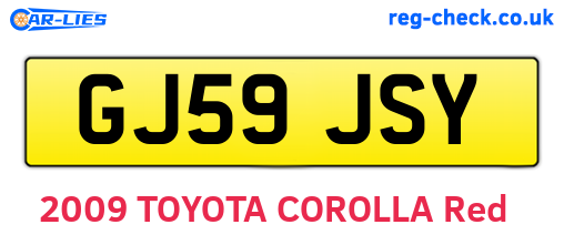 GJ59JSY are the vehicle registration plates.