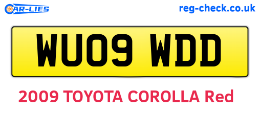 WU09WDD are the vehicle registration plates.
