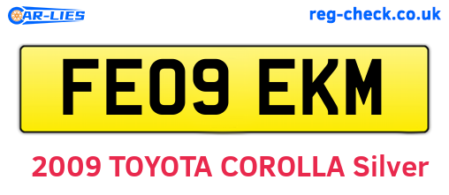 FE09EKM are the vehicle registration plates.