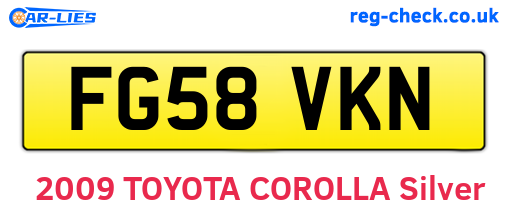 FG58VKN are the vehicle registration plates.