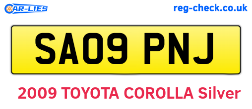 SA09PNJ are the vehicle registration plates.