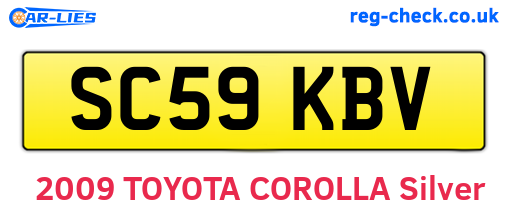 SC59KBV are the vehicle registration plates.