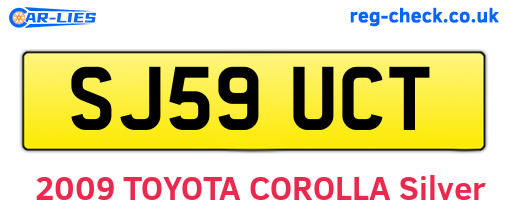 SJ59UCT are the vehicle registration plates.