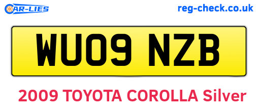 WU09NZB are the vehicle registration plates.
