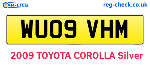 WU09VHM are the vehicle registration plates.