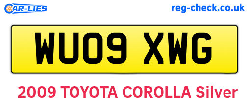 WU09XWG are the vehicle registration plates.