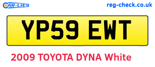 YP59EWT are the vehicle registration plates.