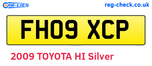 FH09XCP are the vehicle registration plates.