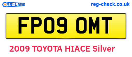 FP09OMT are the vehicle registration plates.