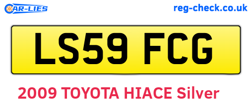 LS59FCG are the vehicle registration plates.