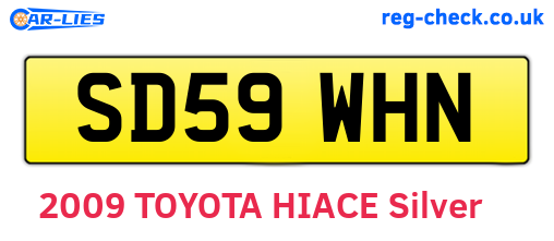 SD59WHN are the vehicle registration plates.