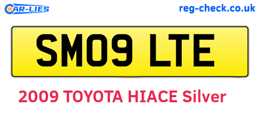 SM09LTE are the vehicle registration plates.