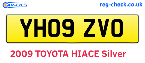 YH09ZVO are the vehicle registration plates.