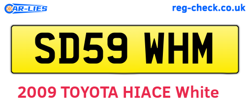 SD59WHM are the vehicle registration plates.