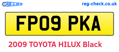 FP09PKA are the vehicle registration plates.