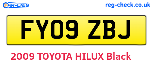 FY09ZBJ are the vehicle registration plates.