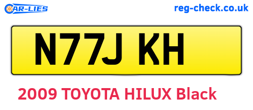 N77JKH are the vehicle registration plates.