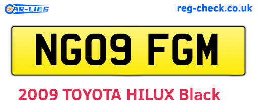 NG09FGM are the vehicle registration plates.