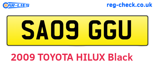 SA09GGU are the vehicle registration plates.