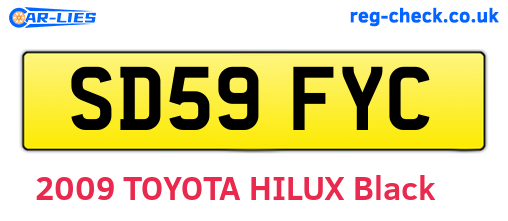 SD59FYC are the vehicle registration plates.