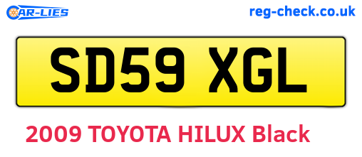 SD59XGL are the vehicle registration plates.