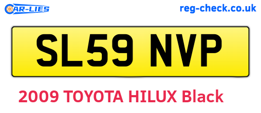 SL59NVP are the vehicle registration plates.
