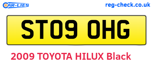 ST09OHG are the vehicle registration plates.