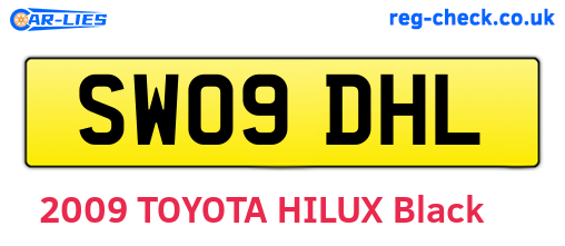 SW09DHL are the vehicle registration plates.