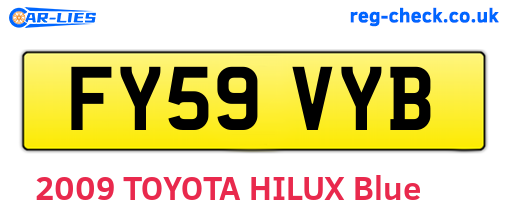 FY59VYB are the vehicle registration plates.