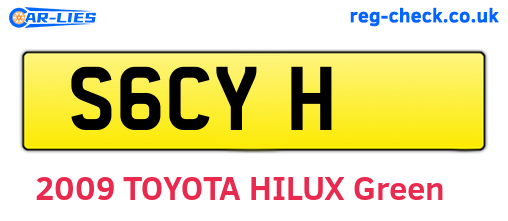 S6CYH are the vehicle registration plates.