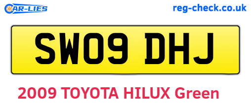 SW09DHJ are the vehicle registration plates.