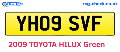 YH09SVF are the vehicle registration plates.