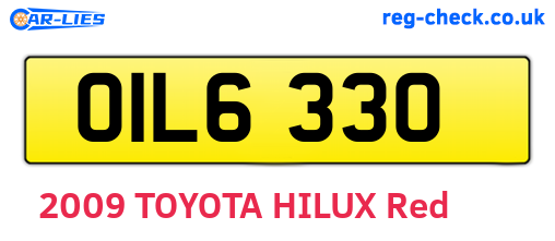 OIL6330 are the vehicle registration plates.