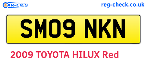 SM09NKN are the vehicle registration plates.