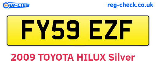 FY59EZF are the vehicle registration plates.