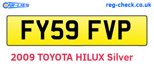 FY59FVP are the vehicle registration plates.