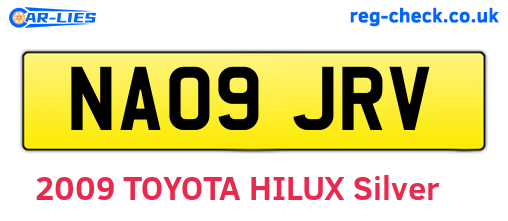 NA09JRV are the vehicle registration plates.