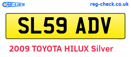 SL59ADV are the vehicle registration plates.