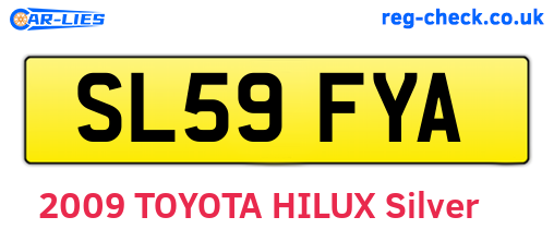 SL59FYA are the vehicle registration plates.