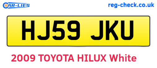 HJ59JKU are the vehicle registration plates.