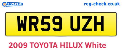 WR59UZH are the vehicle registration plates.