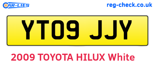 YT09JJY are the vehicle registration plates.