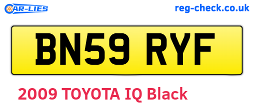BN59RYF are the vehicle registration plates.