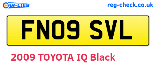 FN09SVL are the vehicle registration plates.