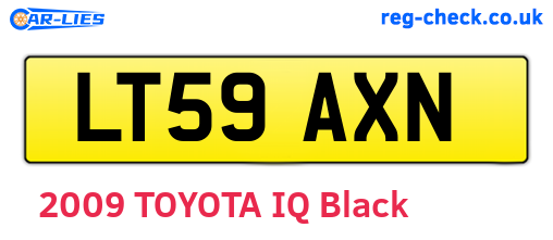 LT59AXN are the vehicle registration plates.