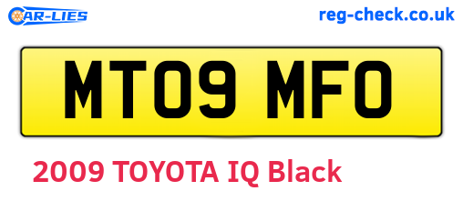 MT09MFO are the vehicle registration plates.