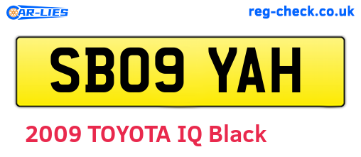 SB09YAH are the vehicle registration plates.
