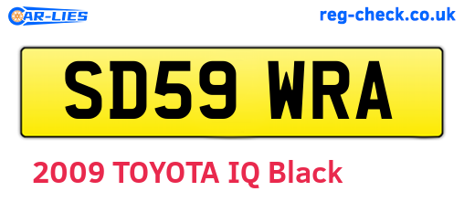 SD59WRA are the vehicle registration plates.