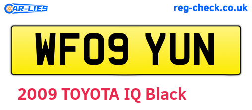 WF09YUN are the vehicle registration plates.
